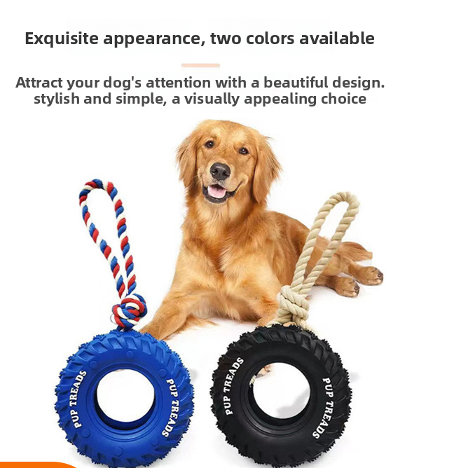 Dog Toy: Durable Rubber Tire