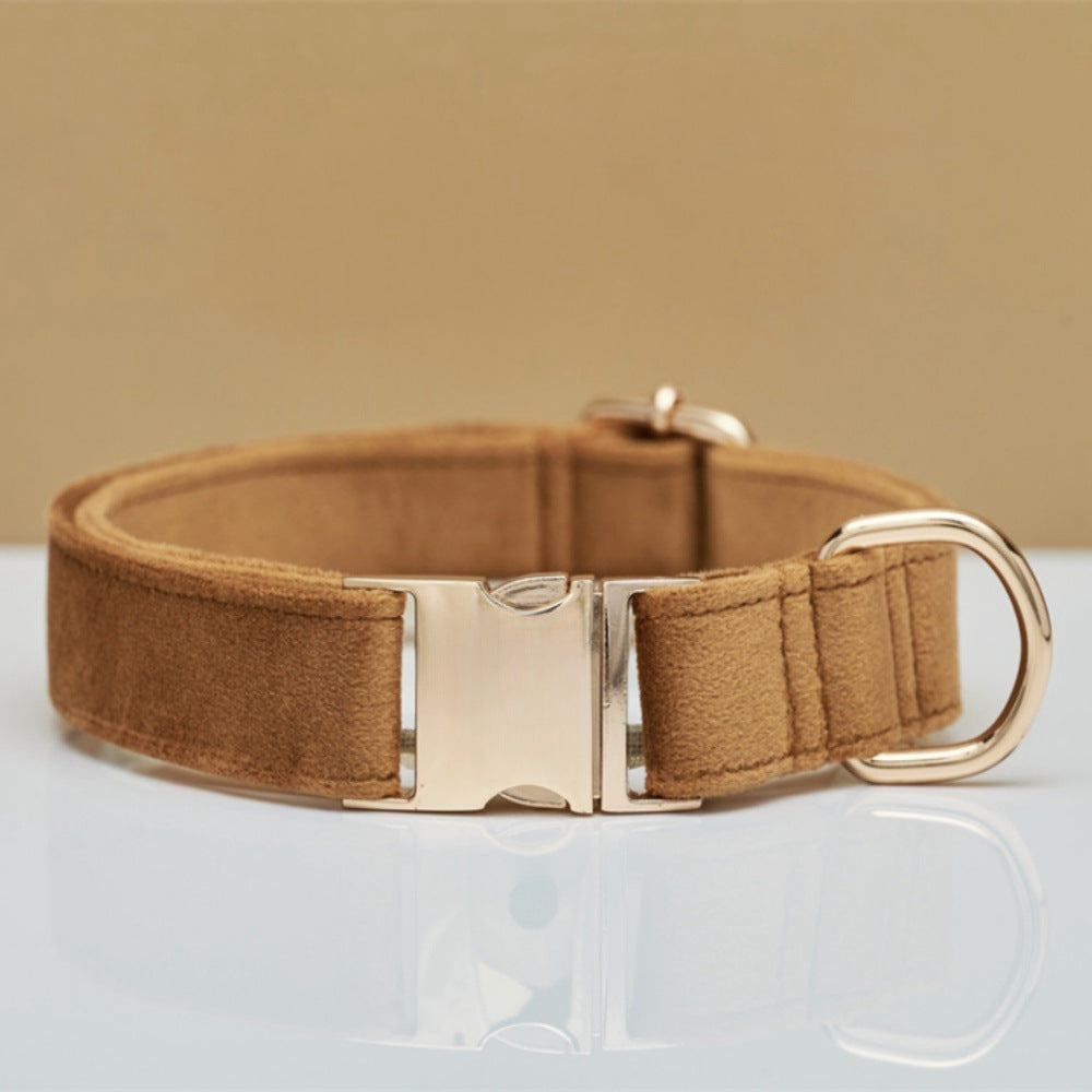 Velvet Dog Collar with Metal Buckle — Adjustable Pet Collar Australia