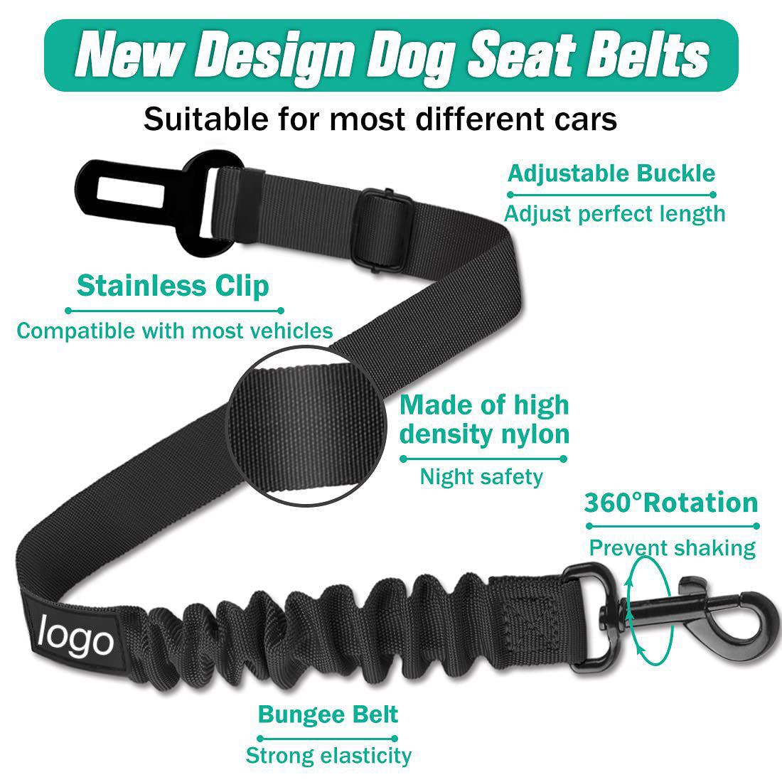 Reflective Explosion-Proof Dog Car Safety Leash