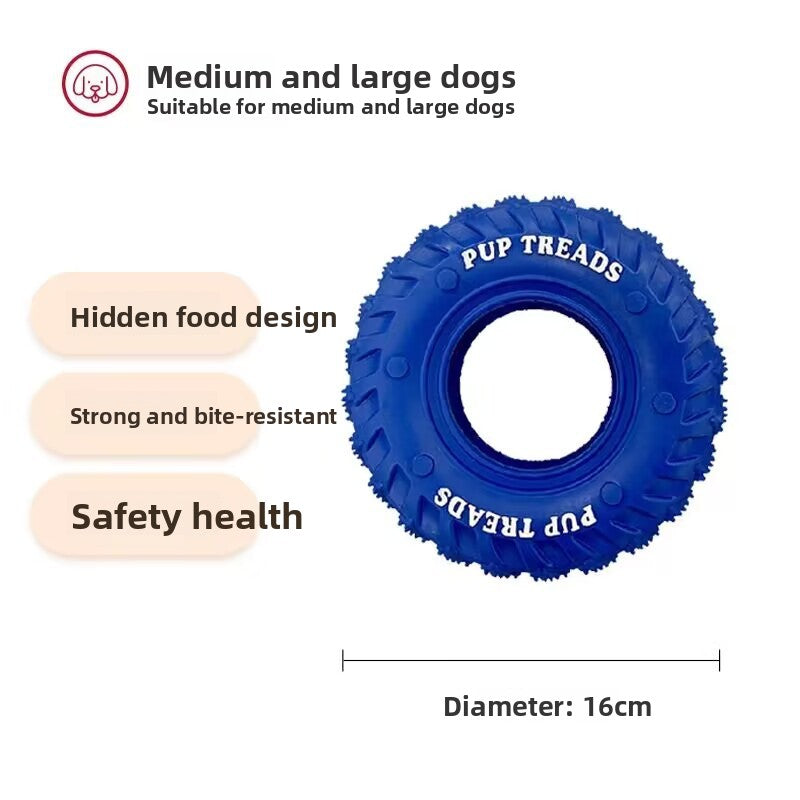 Dog Toy: Durable Rubber Tire