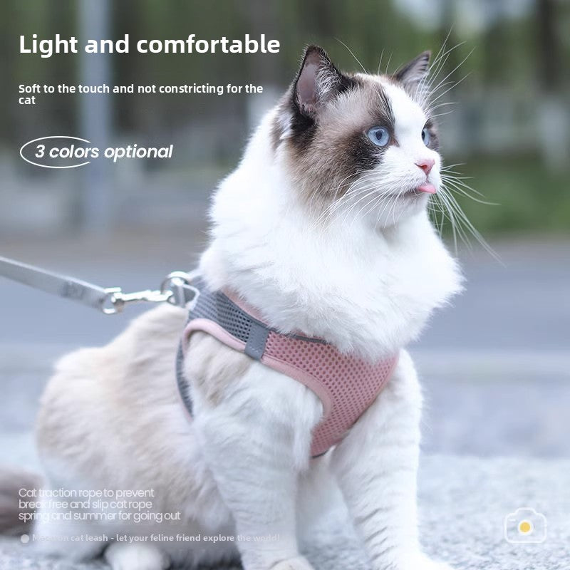 Adjustable Pet Vest Leash with Chest Strap