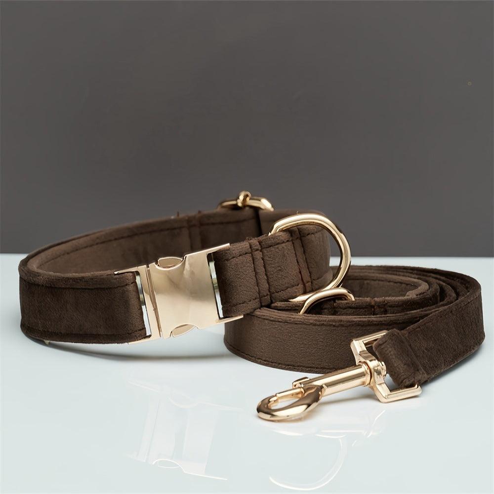Velvet Dog Collar with Metal Buckle — Adjustable Pet Collar Australia