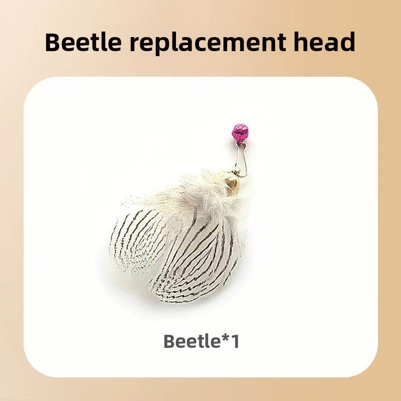 Interactive Feather Teaser Wand for Cats