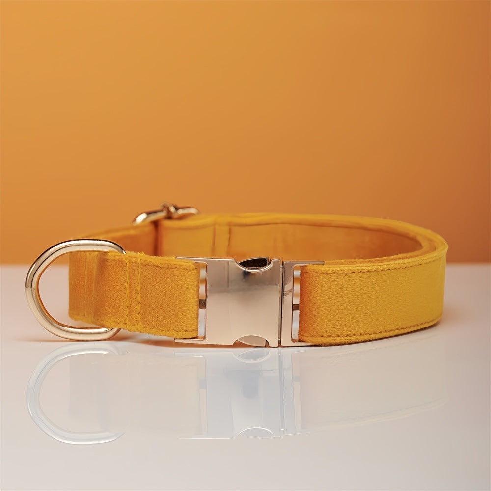 Velvet Dog Collar with Metal Buckle — Adjustable Pet Collar Australia