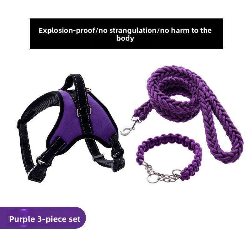 Adjustable Dog Harness with Leash for Medium Large Breeds