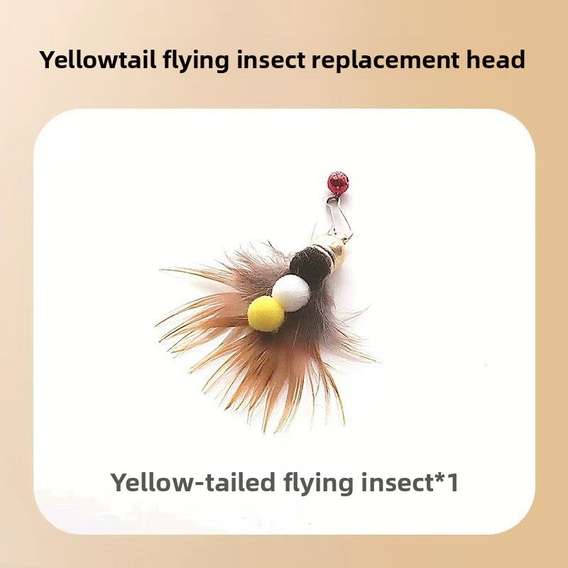 Interactive Feather Teaser Wand for Cats