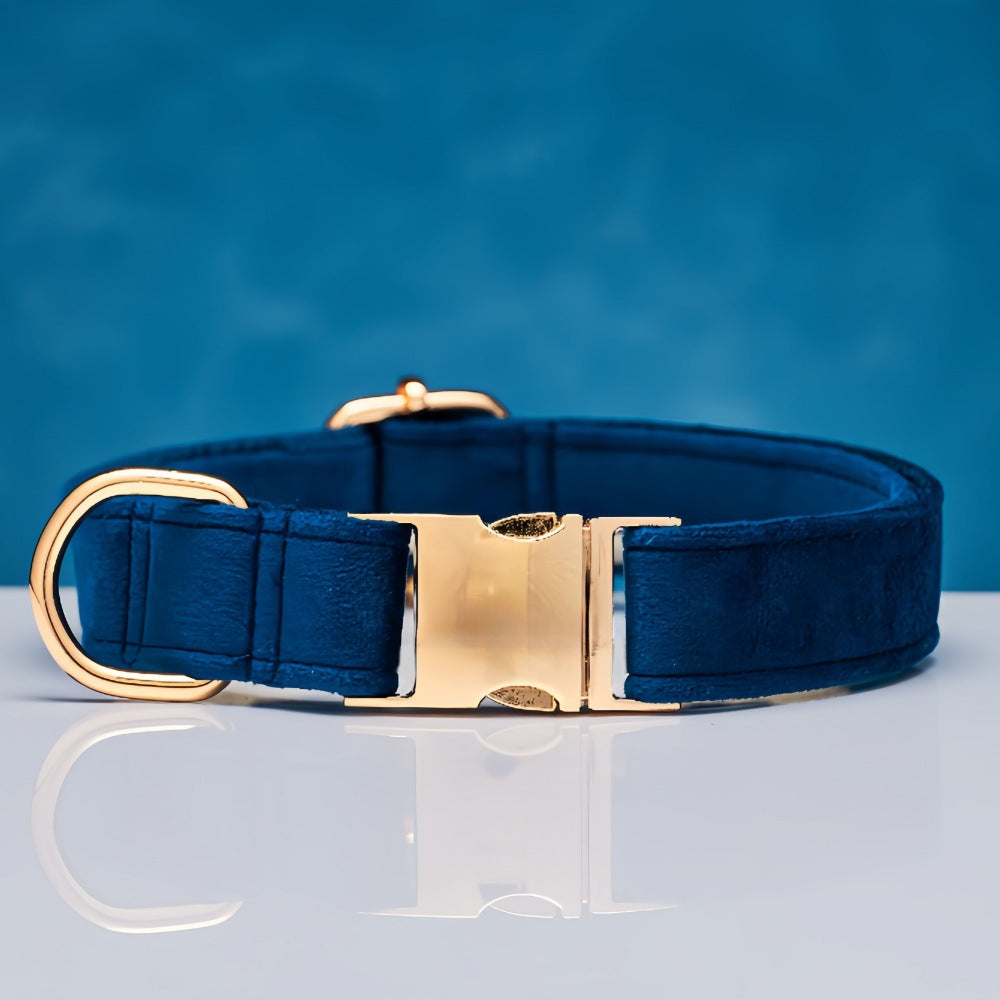 Velvet Dog Collar with Metal Buckle — Adjustable Pet Collar Australia