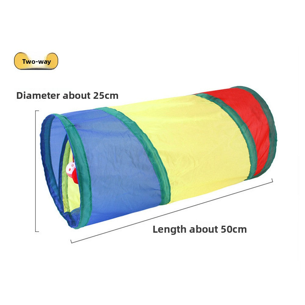 Interactive Foldable Cat Play Tunnel