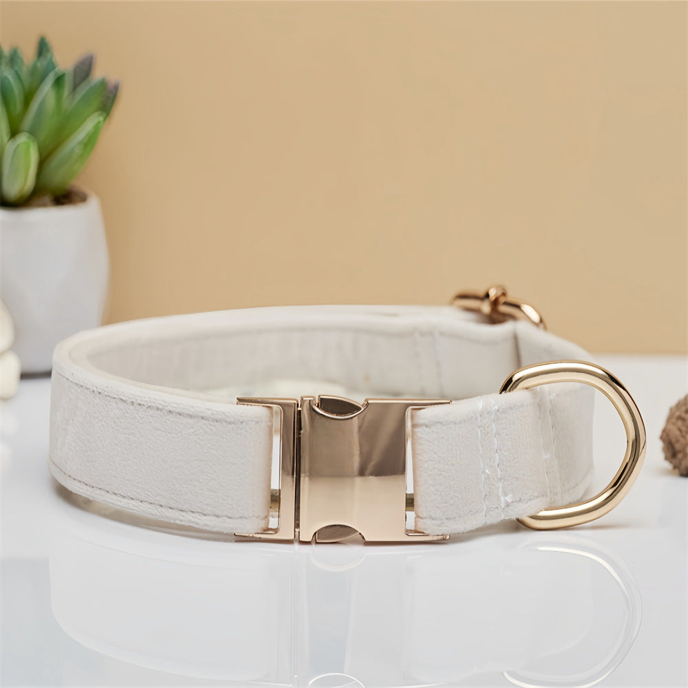 Velvet Dog Collar with Metal Buckle — Adjustable Pet Collar Australia