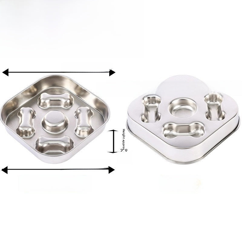 Stainless Steel Pet Slow Feeder Bowl