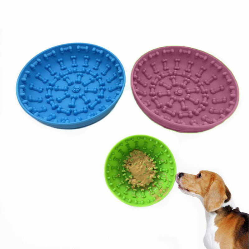 Silicone Pet Slow Feeder Bowl with Suction Base