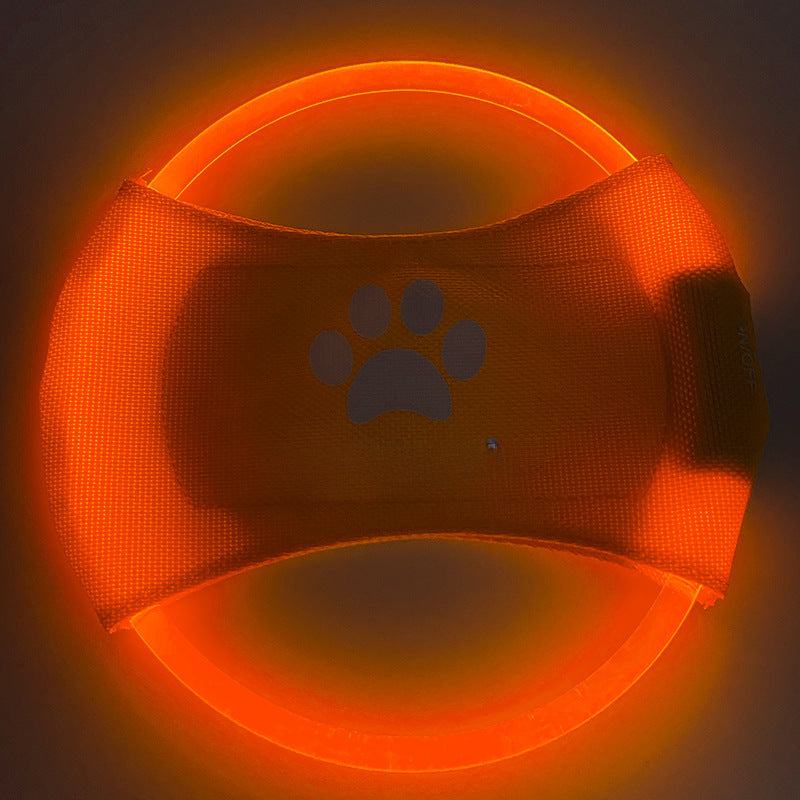 LED Rechargeable Luminous Dog Frisbee Toy