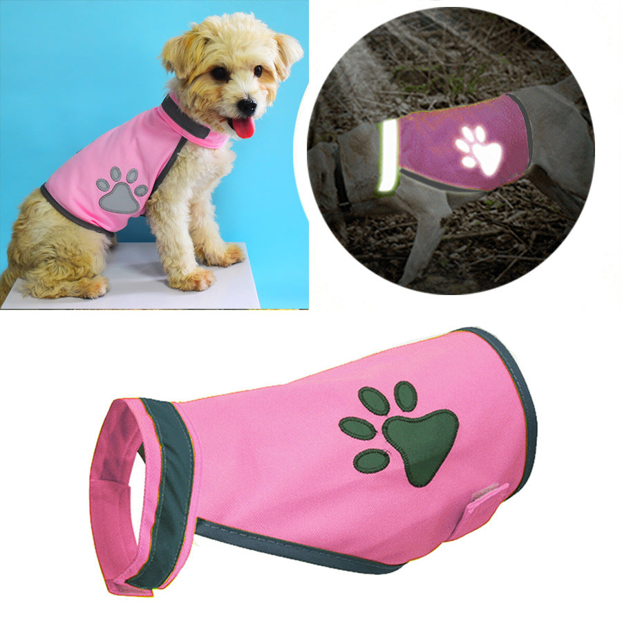 Reflective Dog Safety Vest with Embroidered Design