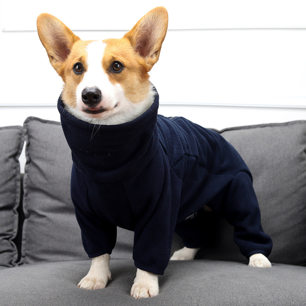 Adjustable Fleece Dog Coat for Large Dogs