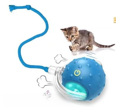 Automatic Interactive Cat Toy Ball with Feather