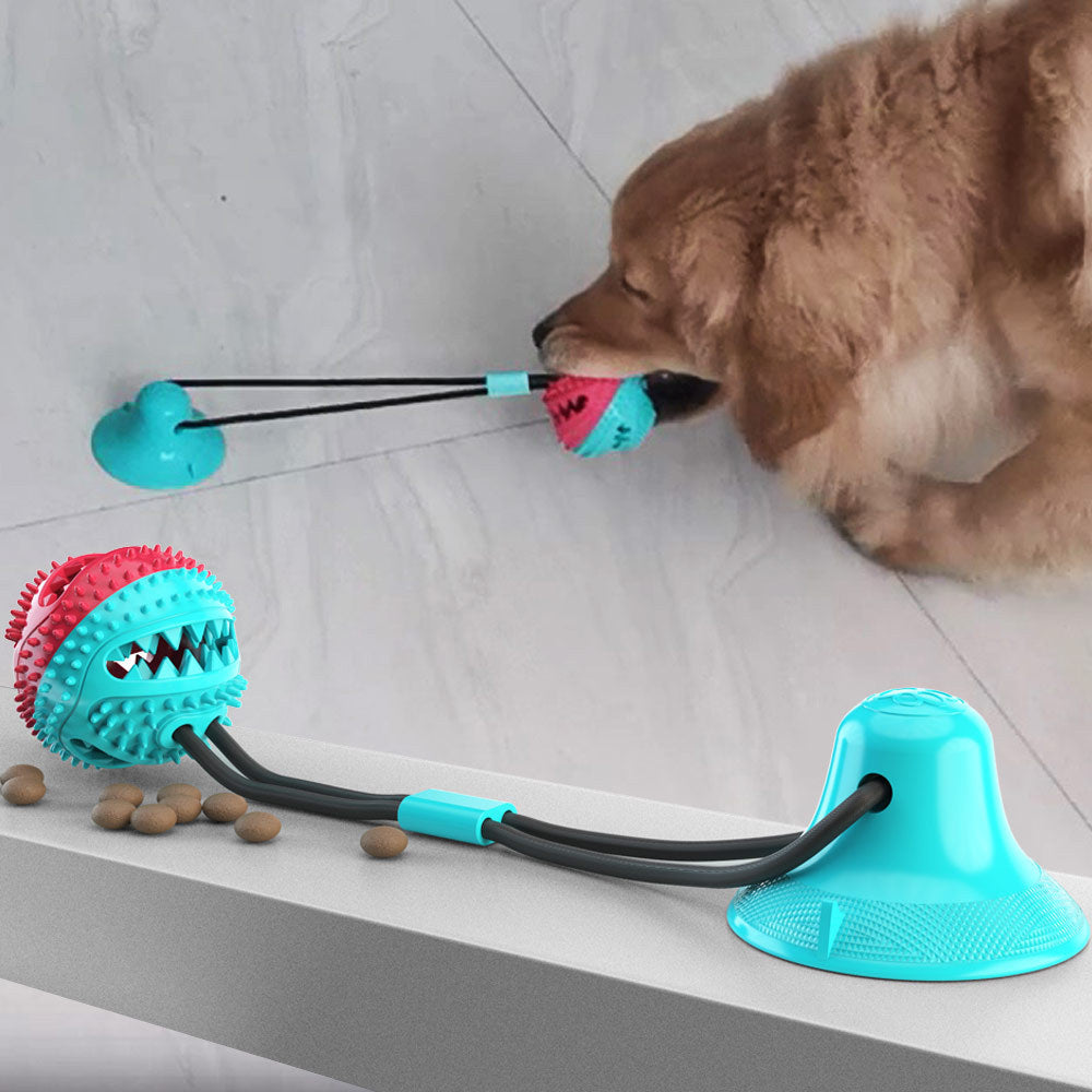 Suction Cup Dog Chew Toy with Treat Dispenser
