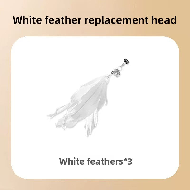 Interactive Feather Teaser Wand for Cats