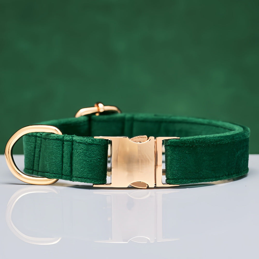 Velvet Dog Collar with Metal Buckle — Adjustable Pet Collar Australia