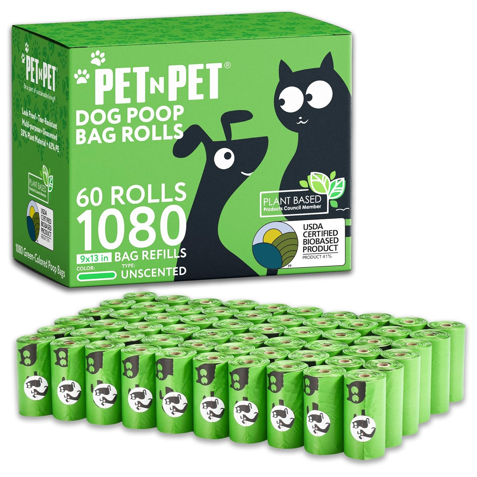 Green Guard Biodegradable Dog Waste Bags — 1080 Count