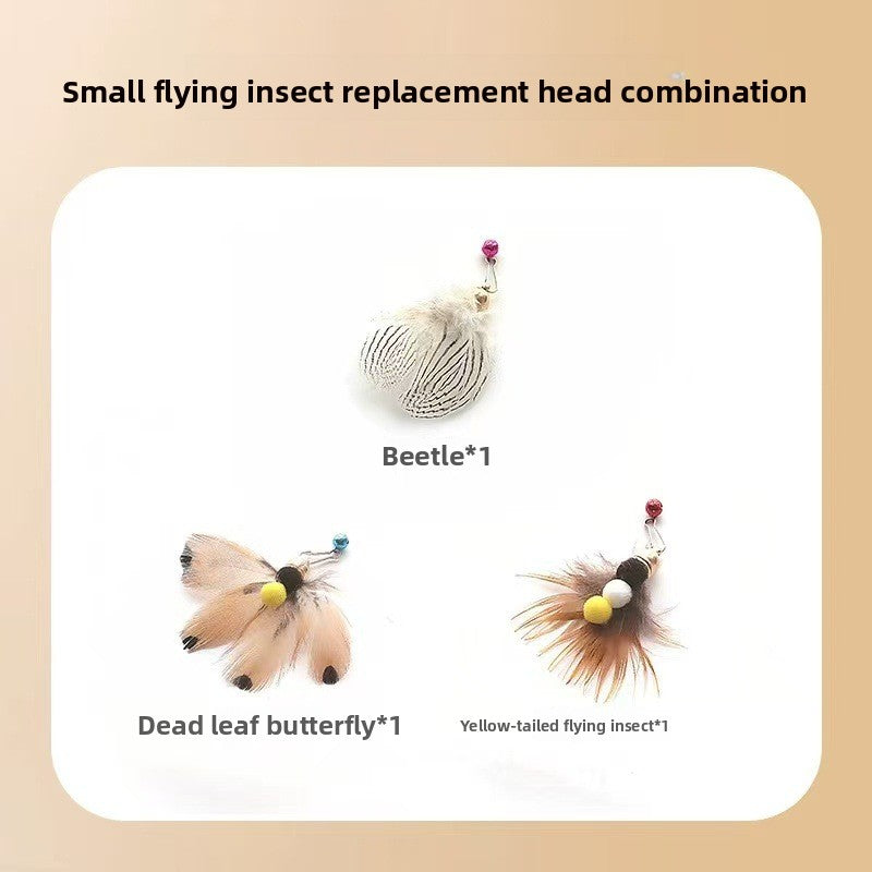 Interactive Feather Teaser Wand for Cats