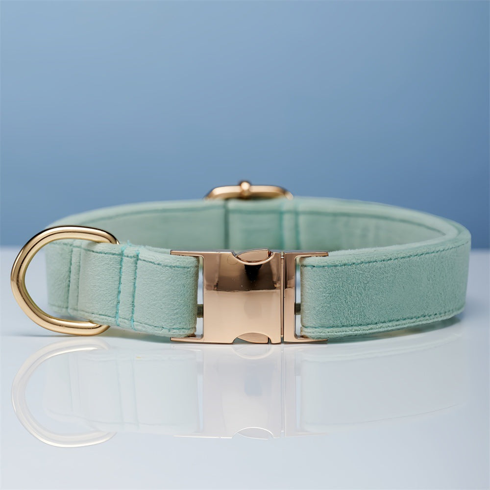 Velvet Dog Collar with Metal Buckle — Adjustable Pet Collar Australia