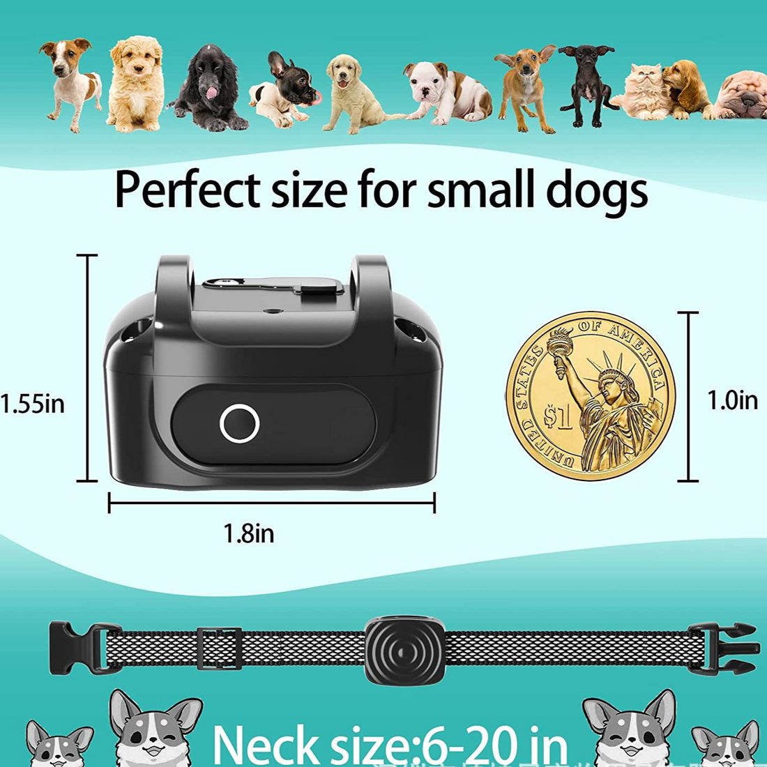 Smart Anti-Bark Vibration Training Collar