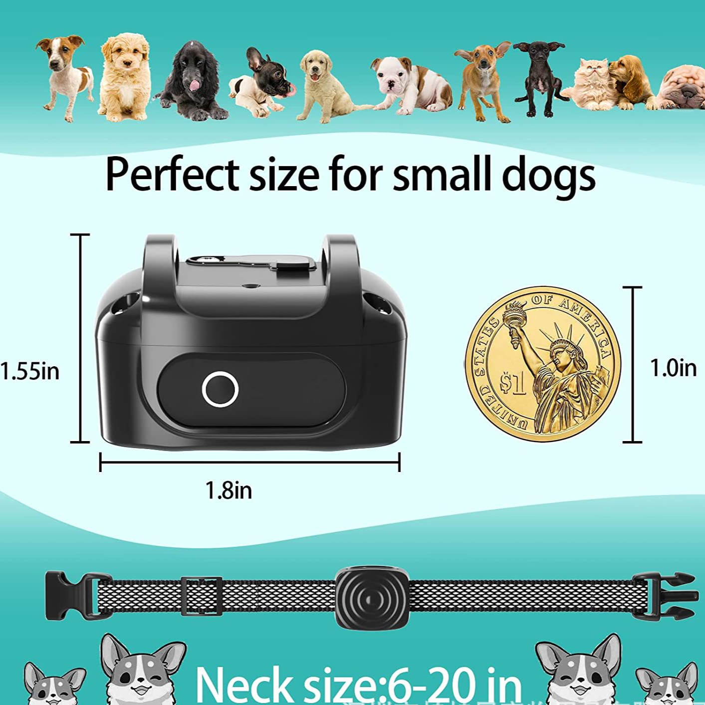 Smart Anti-Bark Vibration Training Collar
