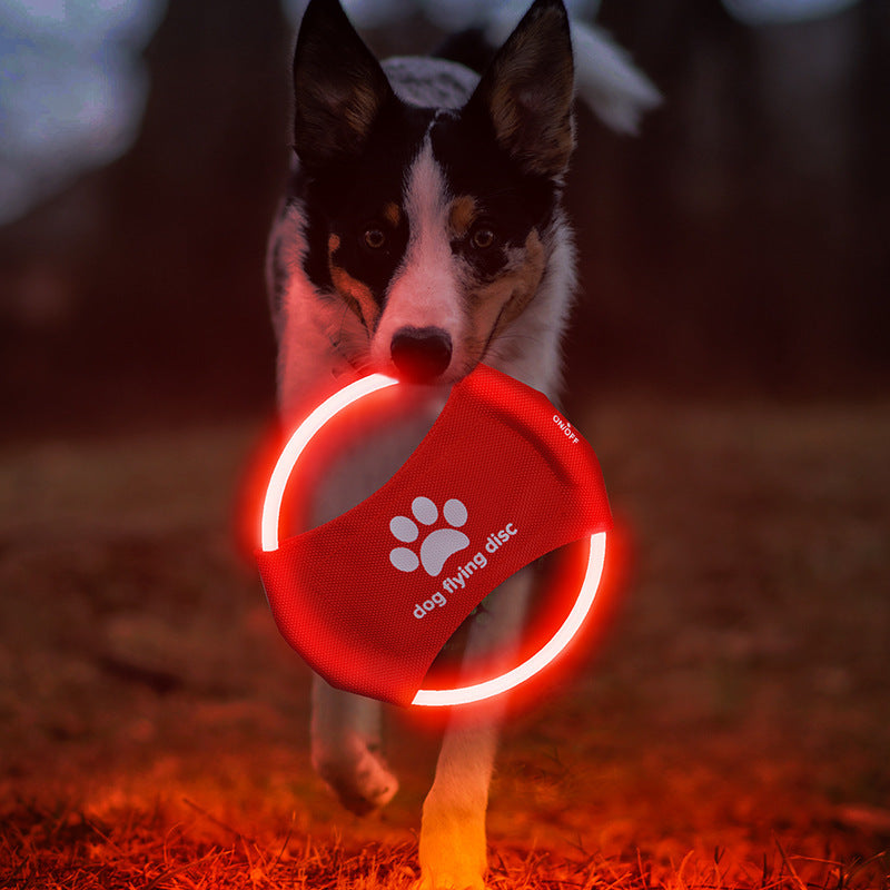 LED Rechargeable Luminous Dog Frisbee Toy