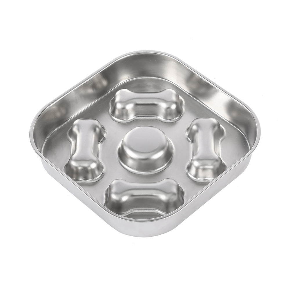 Stainless Steel Pet Slow Feeder Bowl