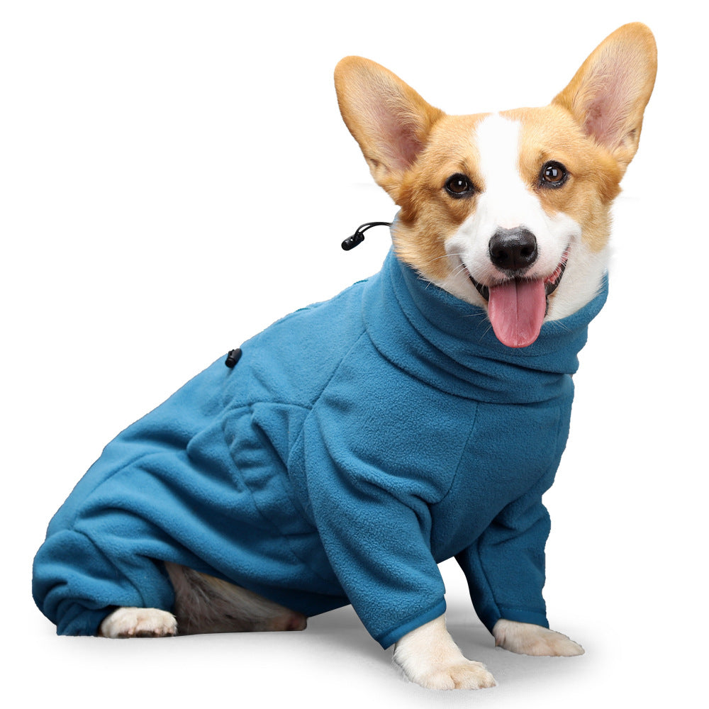 Adjustable Fleece Dog Coat for Large Dogs