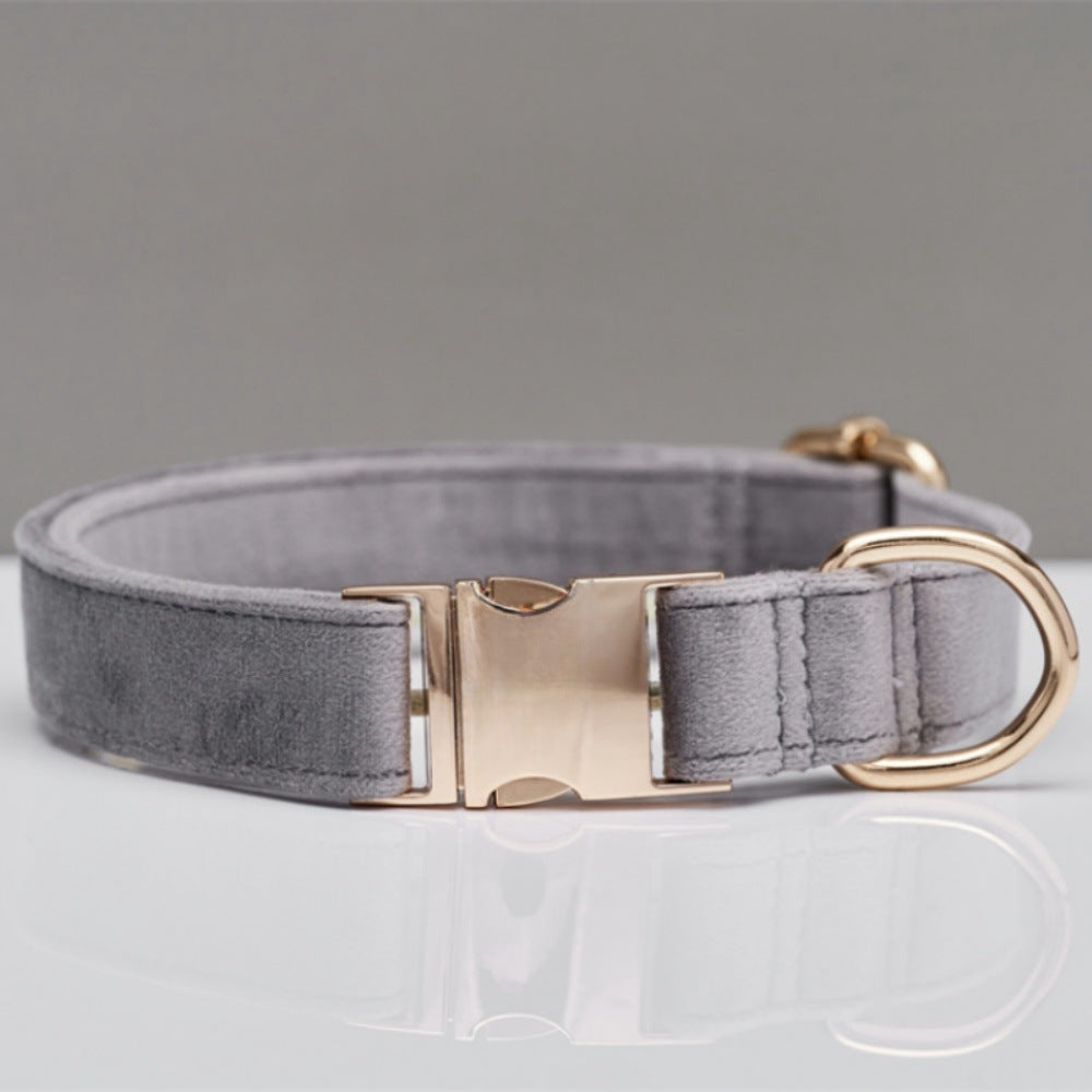 Velvet Dog Collar with Metal Buckle — Adjustable Pet Collar Australia
