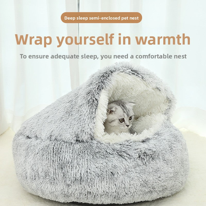 Shell Semi-Enclosed Cat Nest