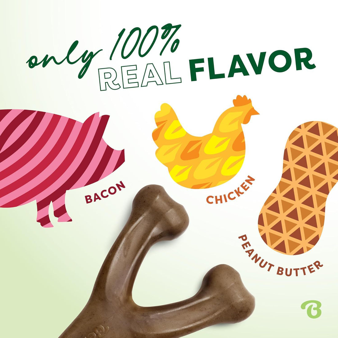 Benebone Nylon Bacon Flavor Dog Chew Bone Toy