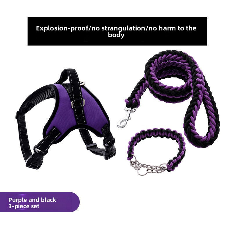 Adjustable Dog Harness with Leash for Medium Large Breeds