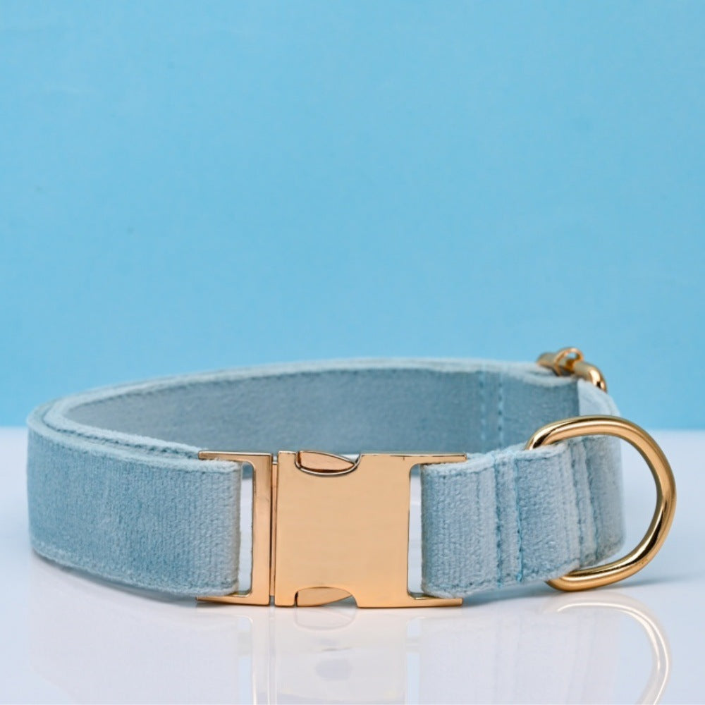 Velvet Dog Collar with Metal Buckle — Adjustable Pet Collar Australia