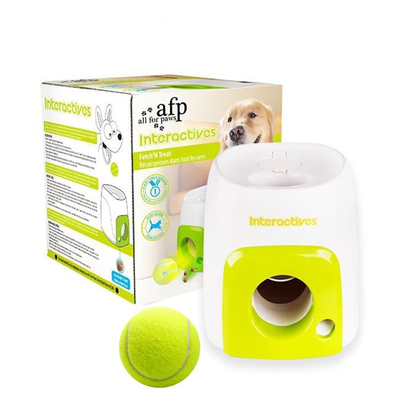 Dog Tennis Ball & Treat Throwing Machine Toy
