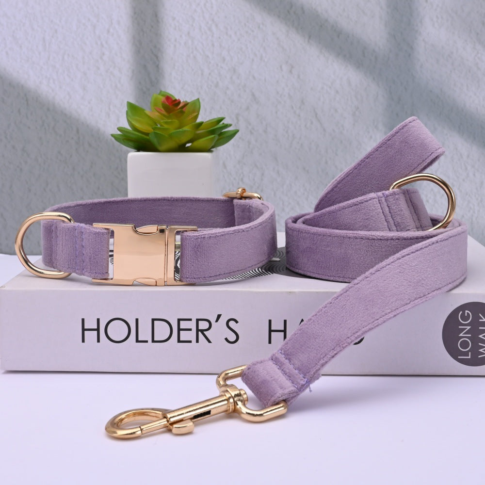 Velvet Dog Collar with Metal Buckle — Adjustable Pet Collar Australia