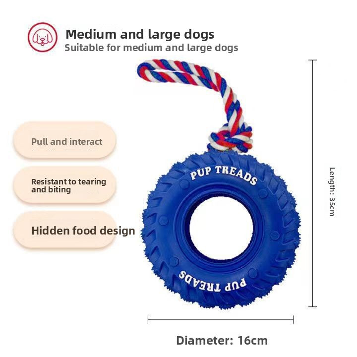 Dog Toy: Durable Rubber Tire