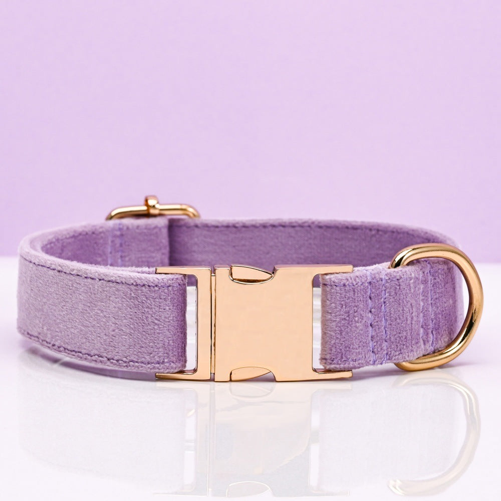 Velvet Dog Collar with Metal Buckle — Adjustable Pet Collar Australia