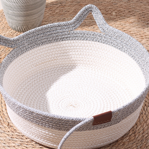 Rattan Pet Cat Nest with Scratching Board