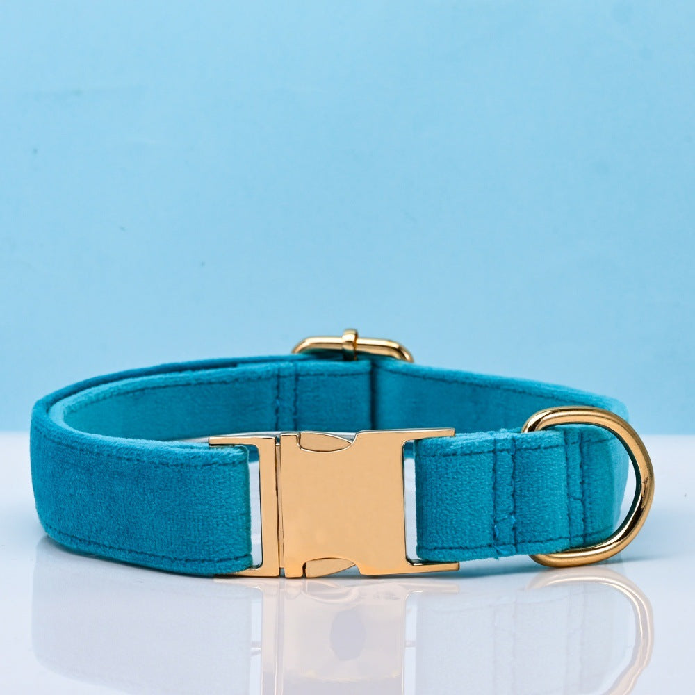 Velvet Dog Collar with Metal Buckle — Adjustable Pet Collar Australia