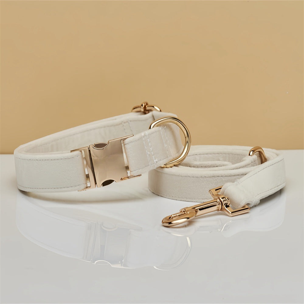 Velvet Dog Collar with Metal Buckle — Adjustable Pet Collar Australia