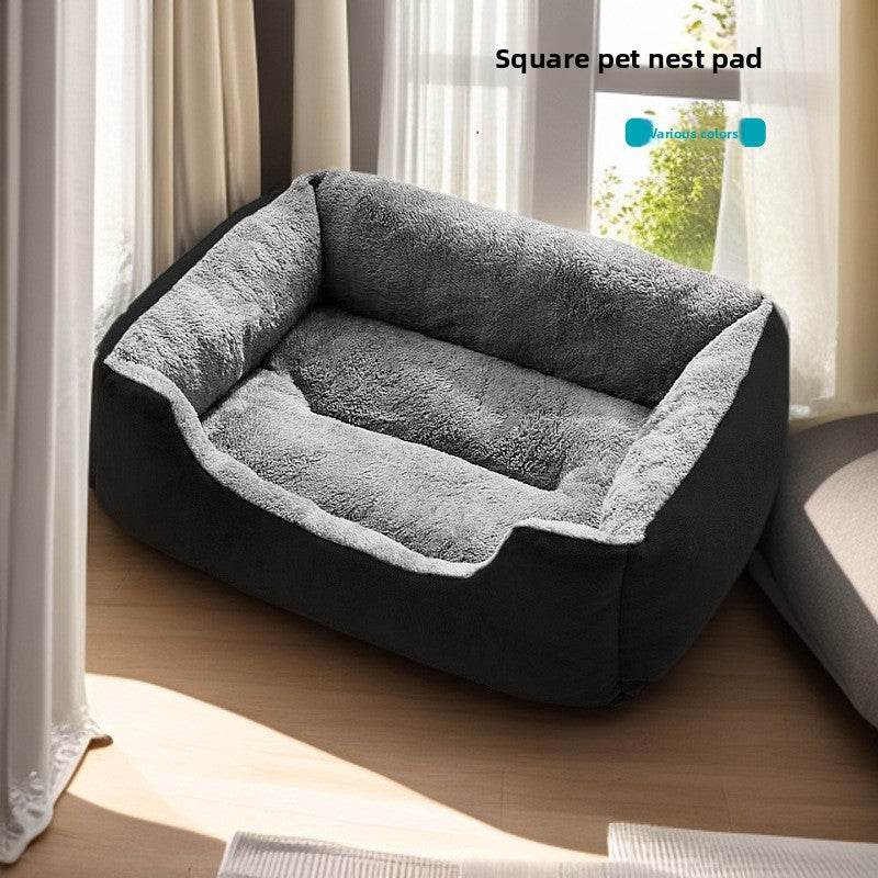 Plush Round Pet Cat Bed