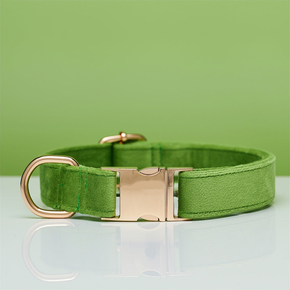 Velvet Dog Collar with Metal Buckle — Adjustable Pet Collar Australia
