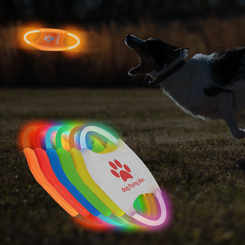 LED Rechargeable Luminous Dog Frisbee Toy