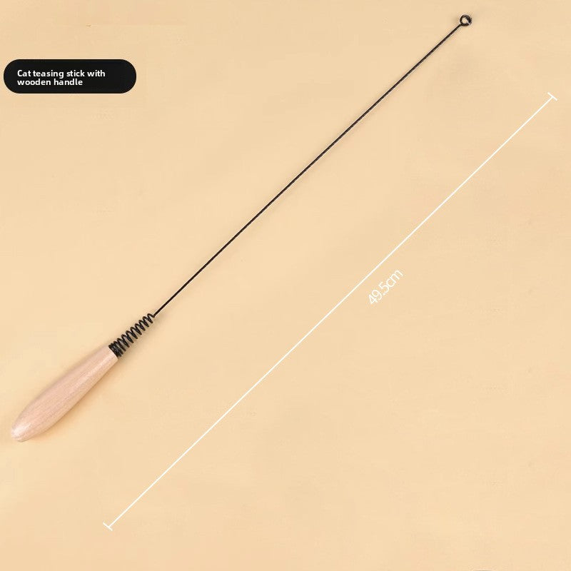 Interactive Feather Teaser Wand for Cats