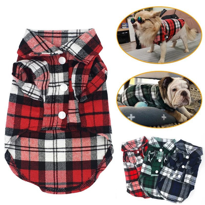 Plaid Dog Shirt — Breathable Dog Clothes Australia XS–XL