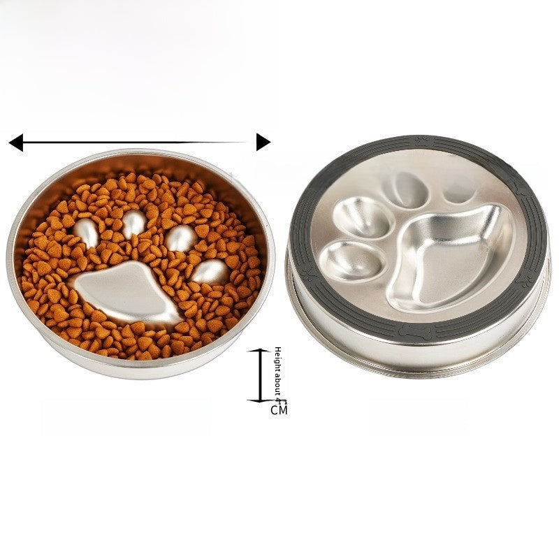 Stainless Steel Pet Slow Feeder Bowl