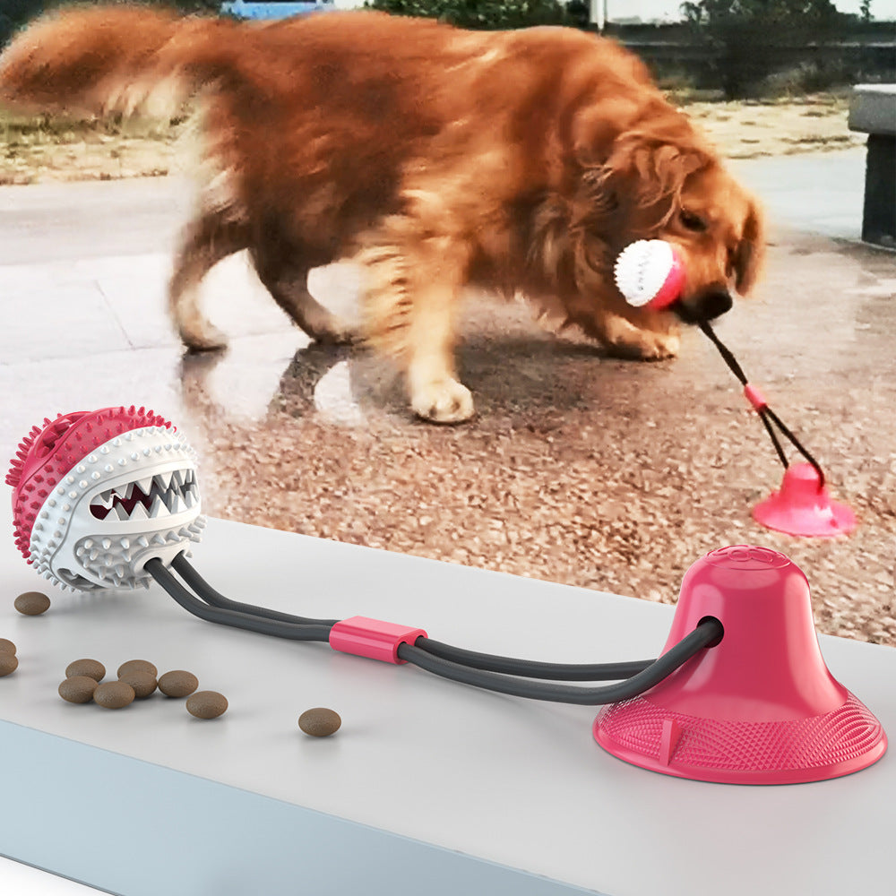 Suction Cup Dog Chew Toy with Treat Dispenser