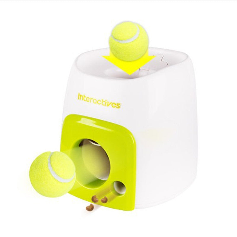 Dog Tennis Ball & Treat Throwing Machine Toy